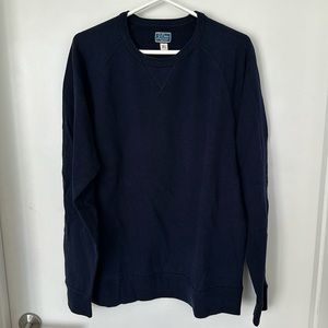 J. Crew Vintage Fleece Pullover Hoodie Navy Size XL